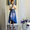 fusta magic blue albastru handmade 1
