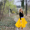 fusta midi spring sunshine handmade 1