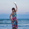 fusta rochie petale de curcubeu handmade 1
