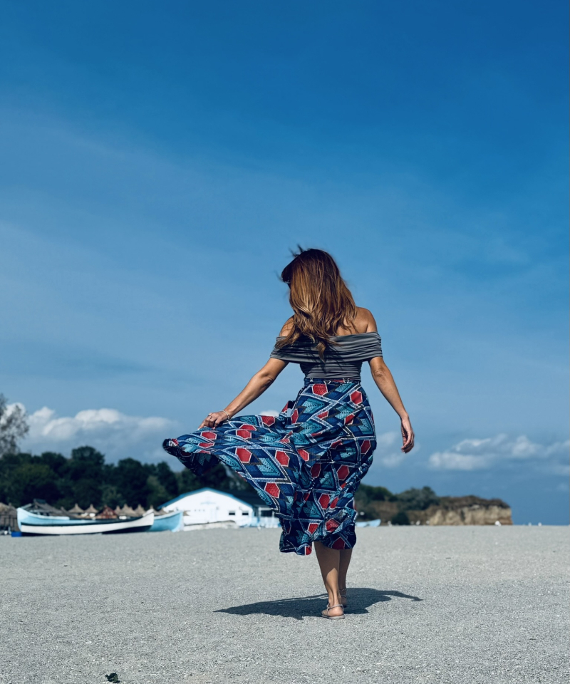 fusta rochie safari summer handmade 1